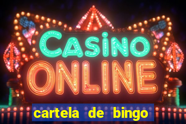 cartela de bingo pra imprimir