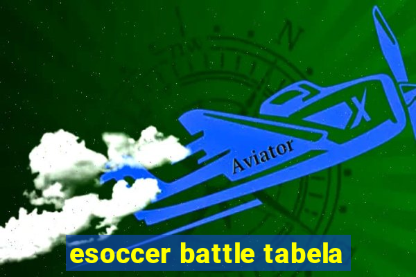 esoccer battle tabela