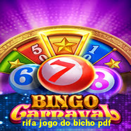 rifa jogo do bicho pdf